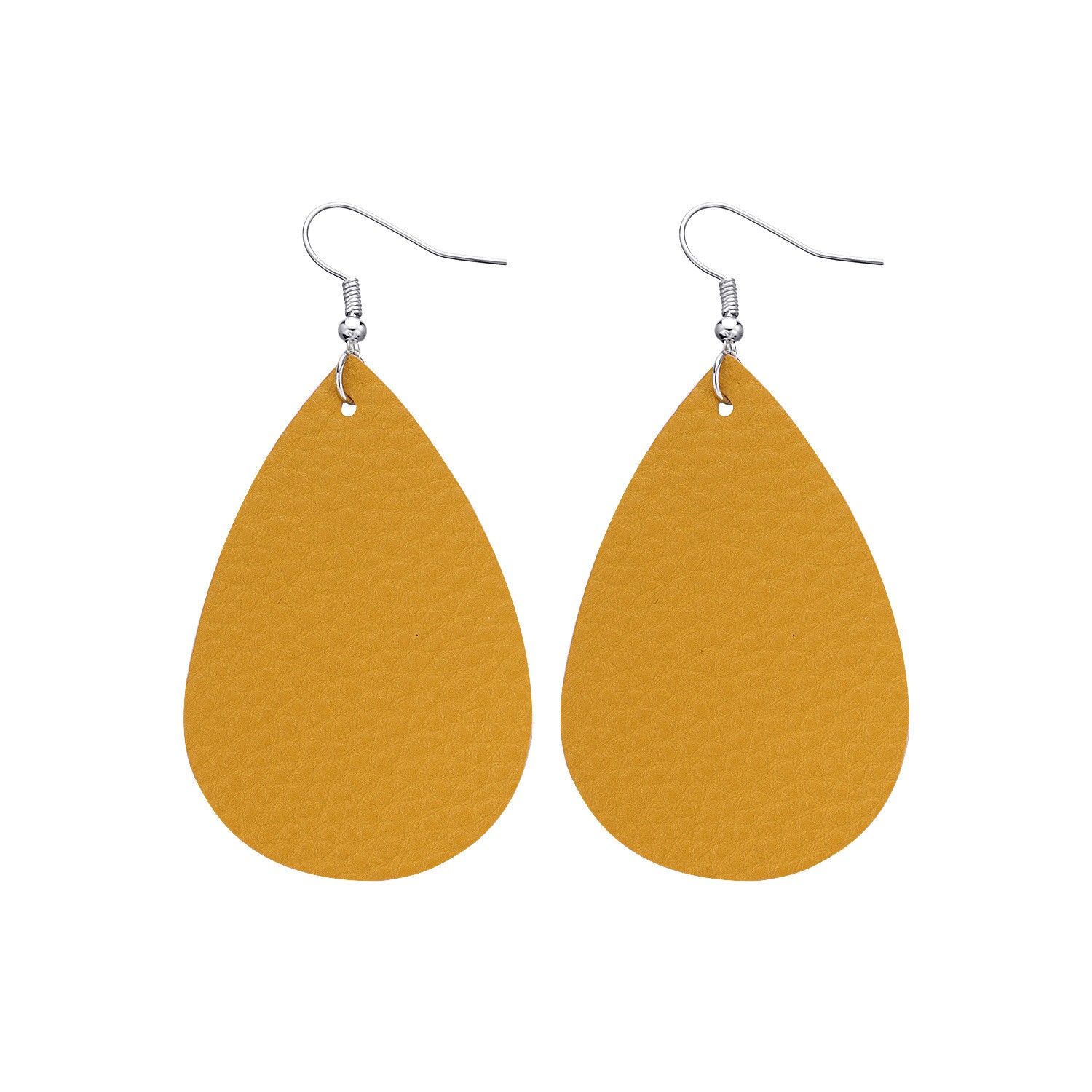 Boho Multicolor Water Drop Leather Earrings Brincos Female Teardrop