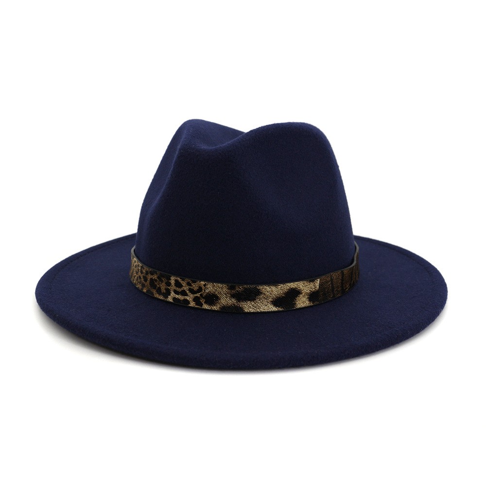 Classic British Fedora Hat Women Imitation Woolen Winter Felt Hats