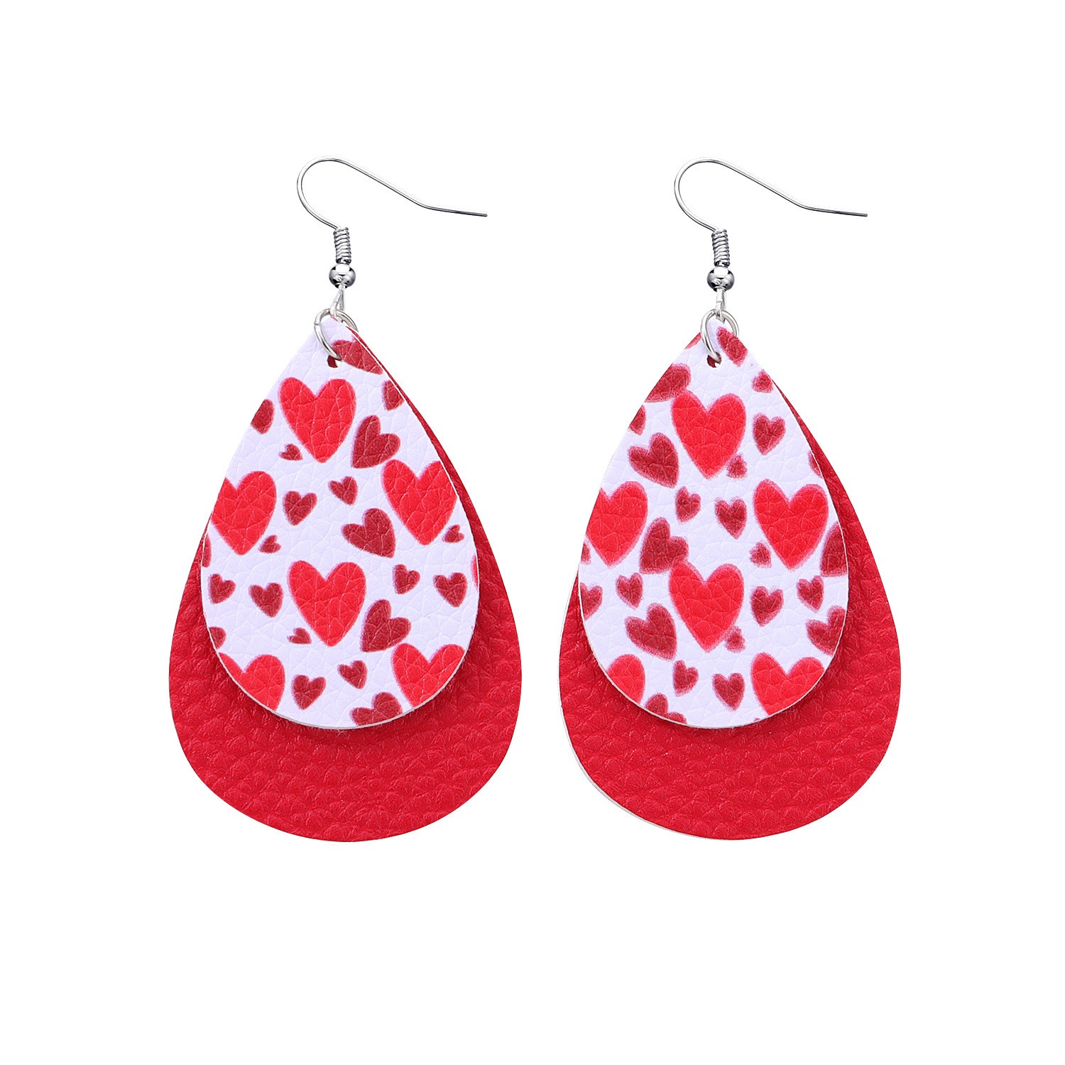 Glitter PU Leather drop Earrings for Women Dangle Earring Girl 