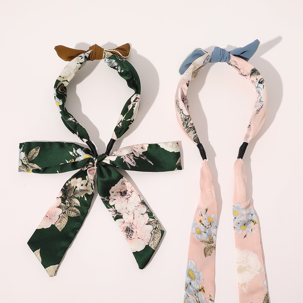 Scrunchies For Woman Girls Printed Floral Hair Ties  Ponytail 