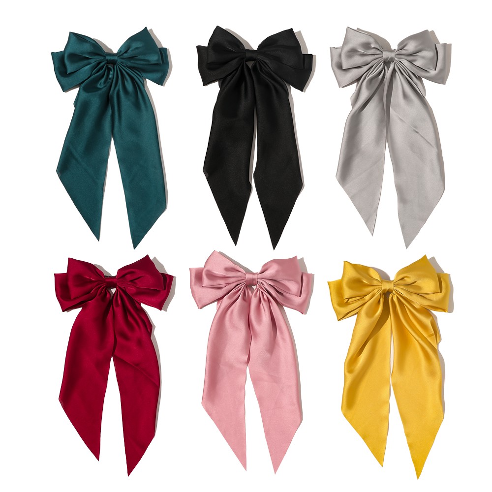 Printed Bowknot Hair Clips For Cute Girls Barrettes Safty Hairpins