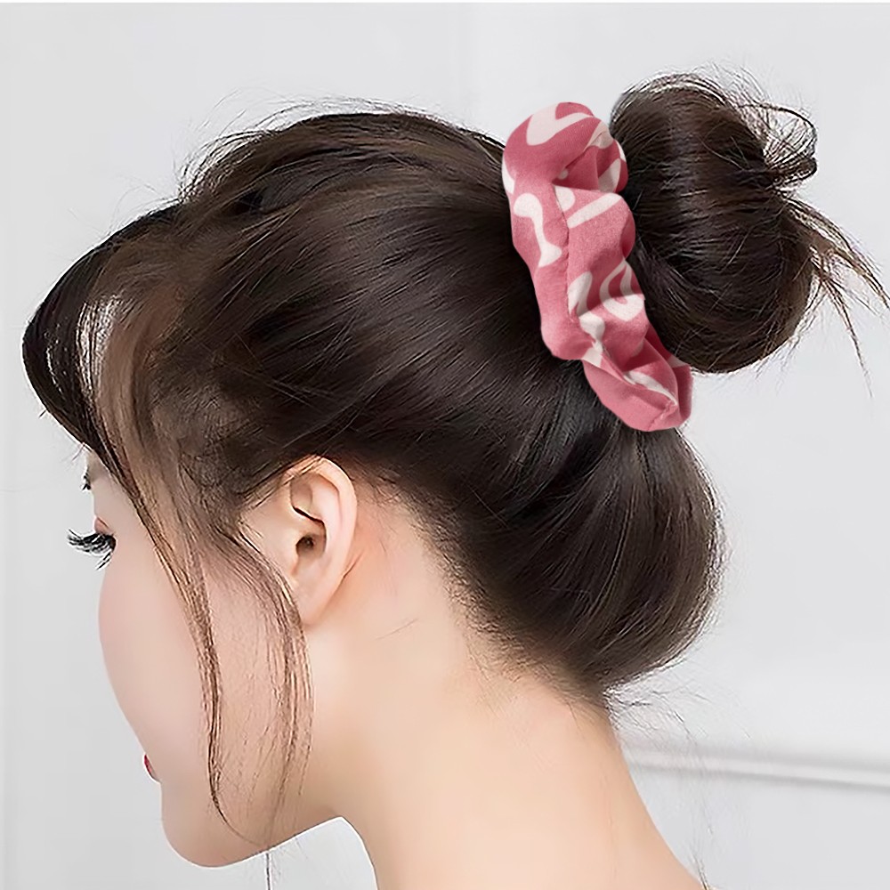 Women Scrunchie Polka Dot Scrunchies Set Elastic Hair Bands
