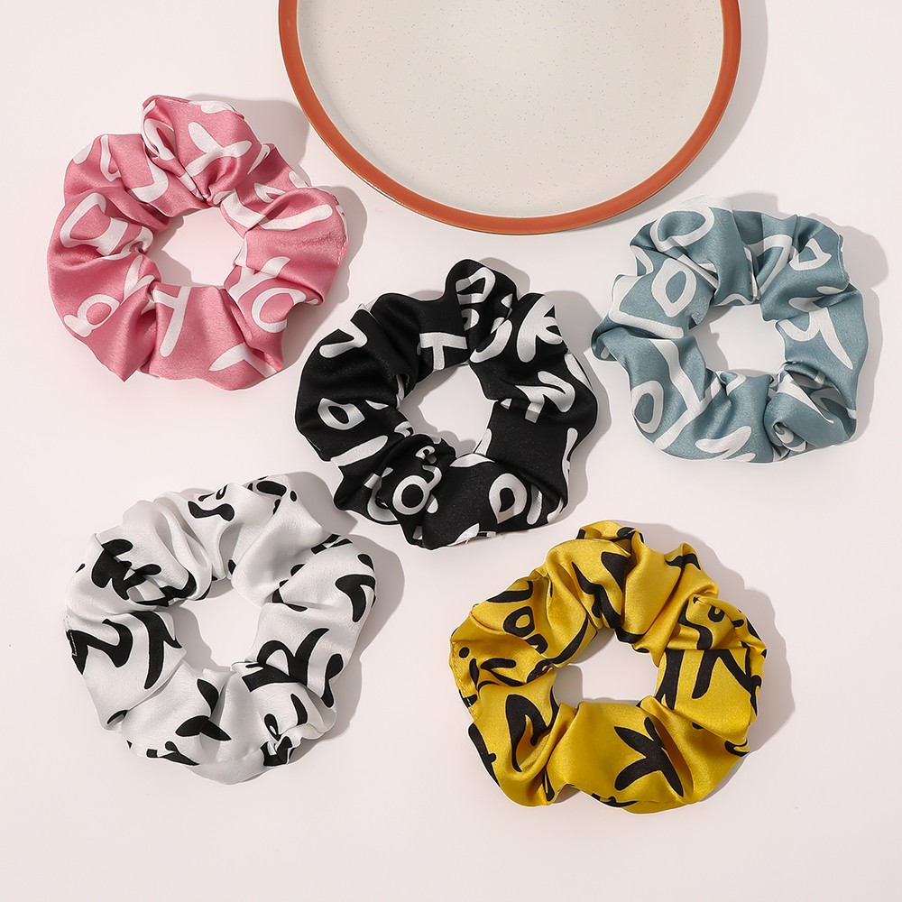 Women Scrunchie Polka Dot Scrunchies Set Elastic Hair Bands