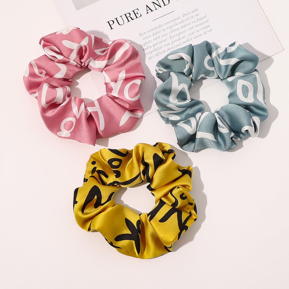 Women Scrunchie Polka Dot Scrunchies Set Elastic Hair Bands