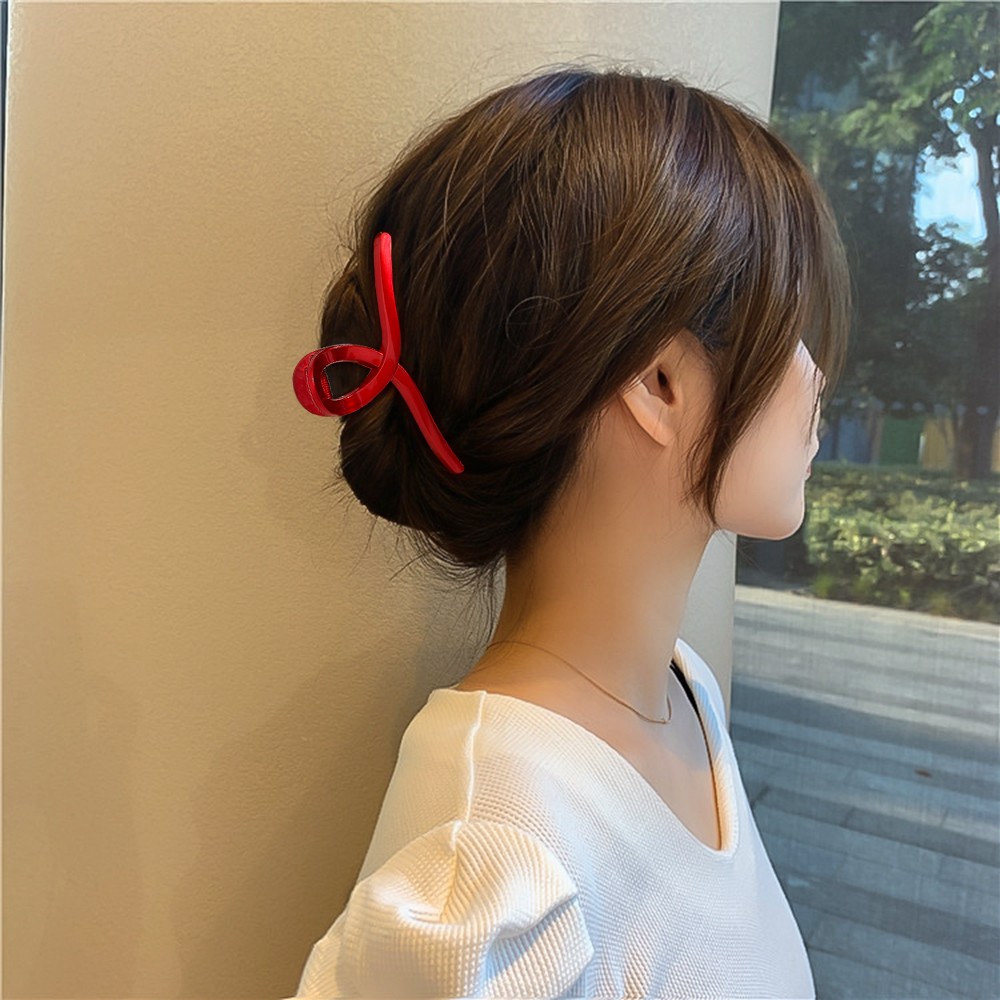 Large Matte Multicolor Hairpin Bath Hair Catch Shark Clip
