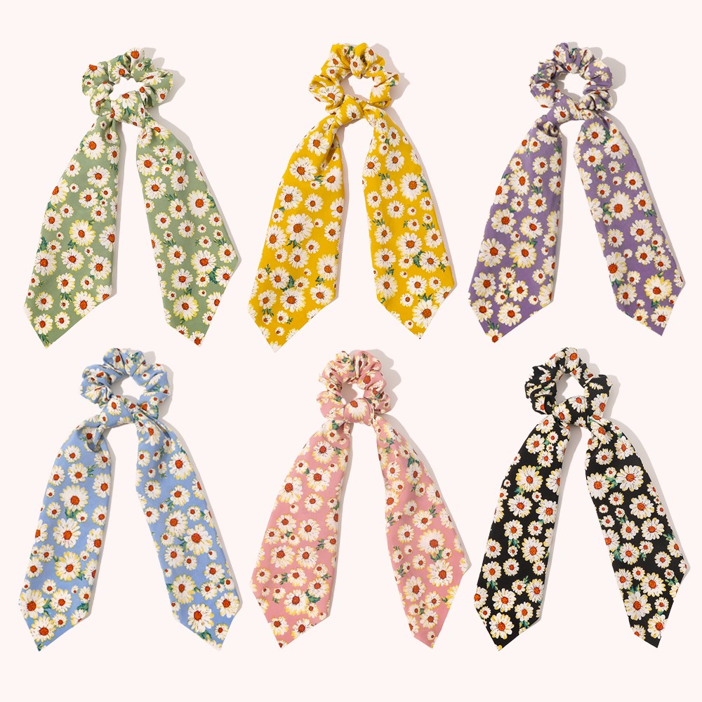 Women Hair Scrunchies Vintage Wild Hair Ring Elastic Rubber Band