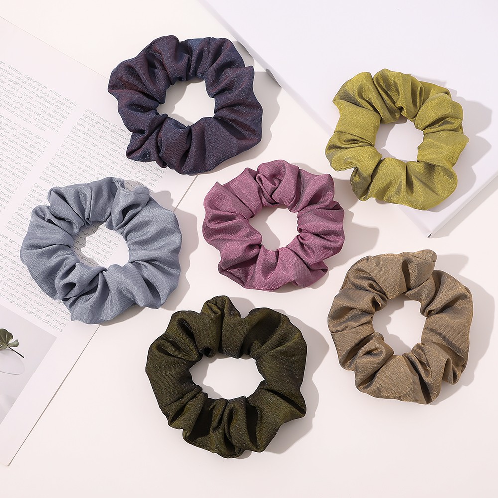 Women Satin Silk Hair Tie Elastic Scrunchies Ponytail Holder 