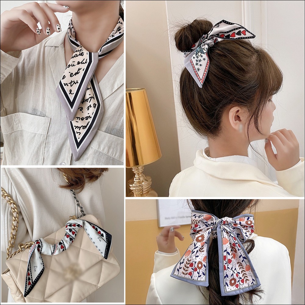 Flowers Scrunchies Hair Accessories For Women Girl Elastic Hair Ring 